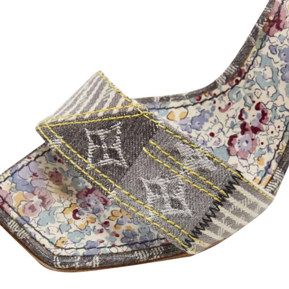 Louis Vuitton Denim Patchwork Buckle Vachetta Str… - image 6